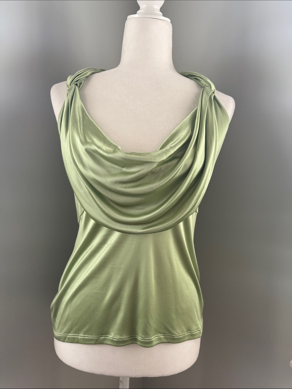 John Galliano Silk Cowl Neck Blouse